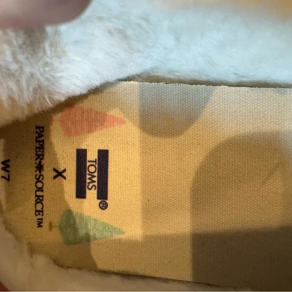 TOMS X Paper Source White/Bottle Brush Trees Alpargata Ortholite Slip-On Shoes 7 - Picture 5 of 7